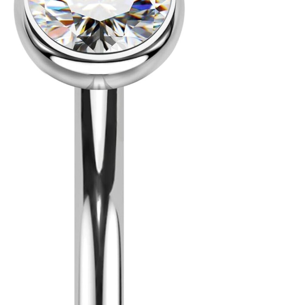 Solid Titanium Belly Button Ring 14g Internally T… - image 1